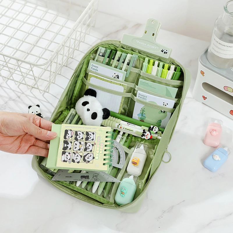 Learning Levert 12 Raster Grote Capaciteit Etui Oversized Briefpapier Tas School Briefpapier Rits Pen Geval