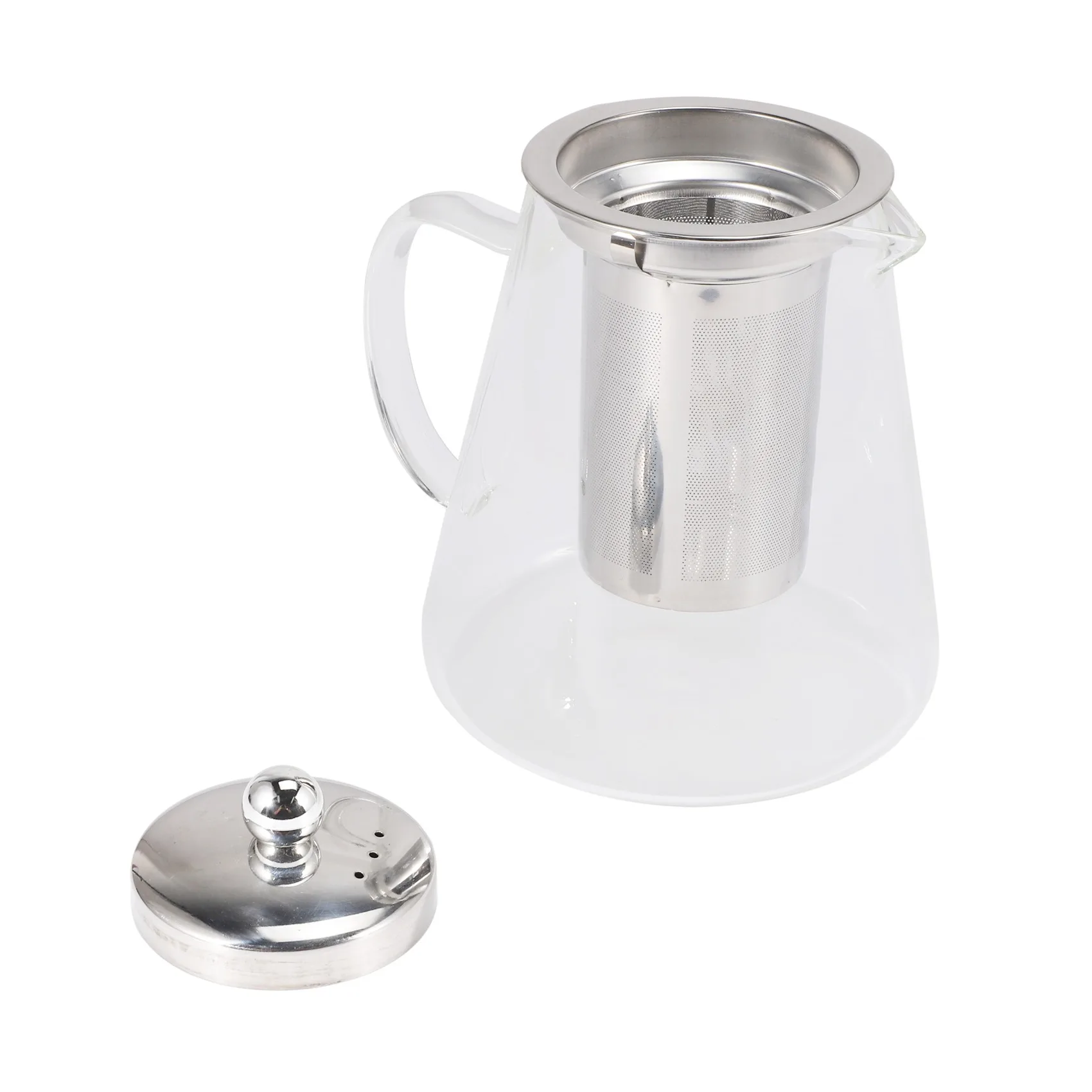 ABKJ-Glass Teapot With Stainless Steel Removable Infuser For Loose Leaf Tea, Bonus Tea Kettle & Infuser Coaster, 950Ml