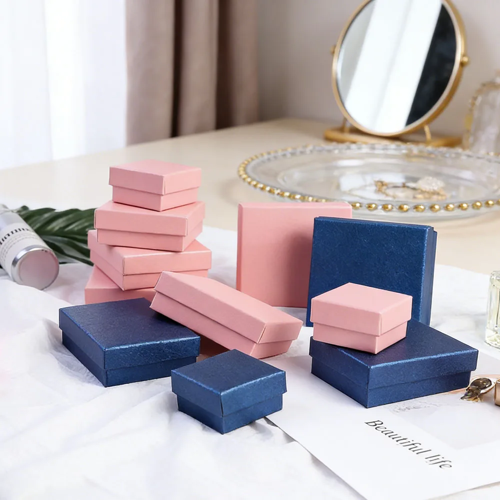 

Cardboard Jewelry Set Gifts Boxes for Necklaces Bracelets Earrings Rings Present Storage Organizer Packaging Boxes