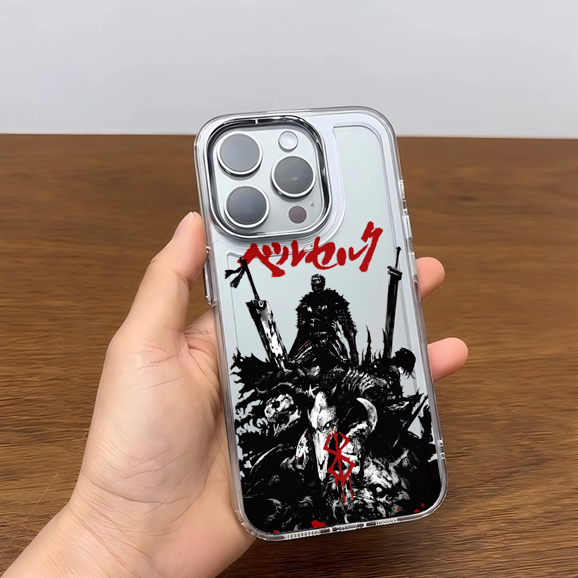 Neue japanische Hot Blood Anime Berserk Guts Handyhülle für iPhone 17 16e 16 15 14 13 12 11 Mini Pro Max X XR XSMAX 8 Air Plus Cover