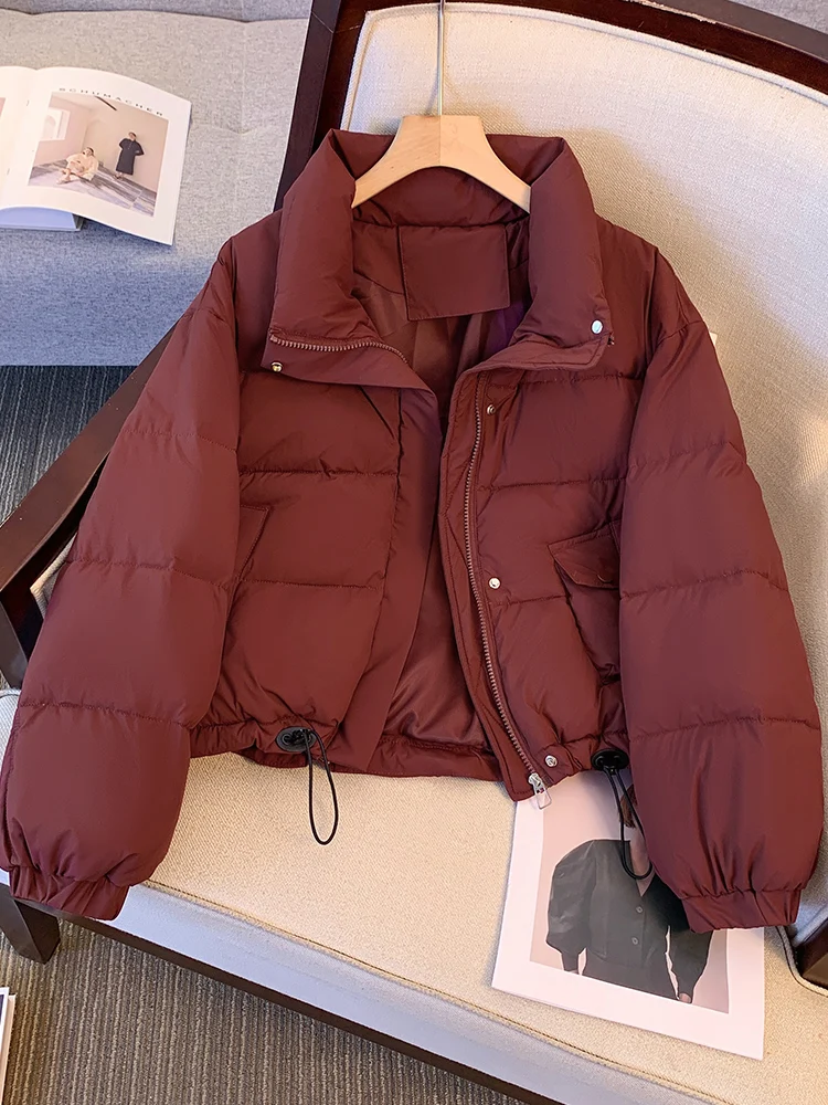 

Down Jacket Women Coat Autumn Winter 2024 Spring Jackets Warm Quilted Parka Ladies and Light 2024 Female Stand Collar T71