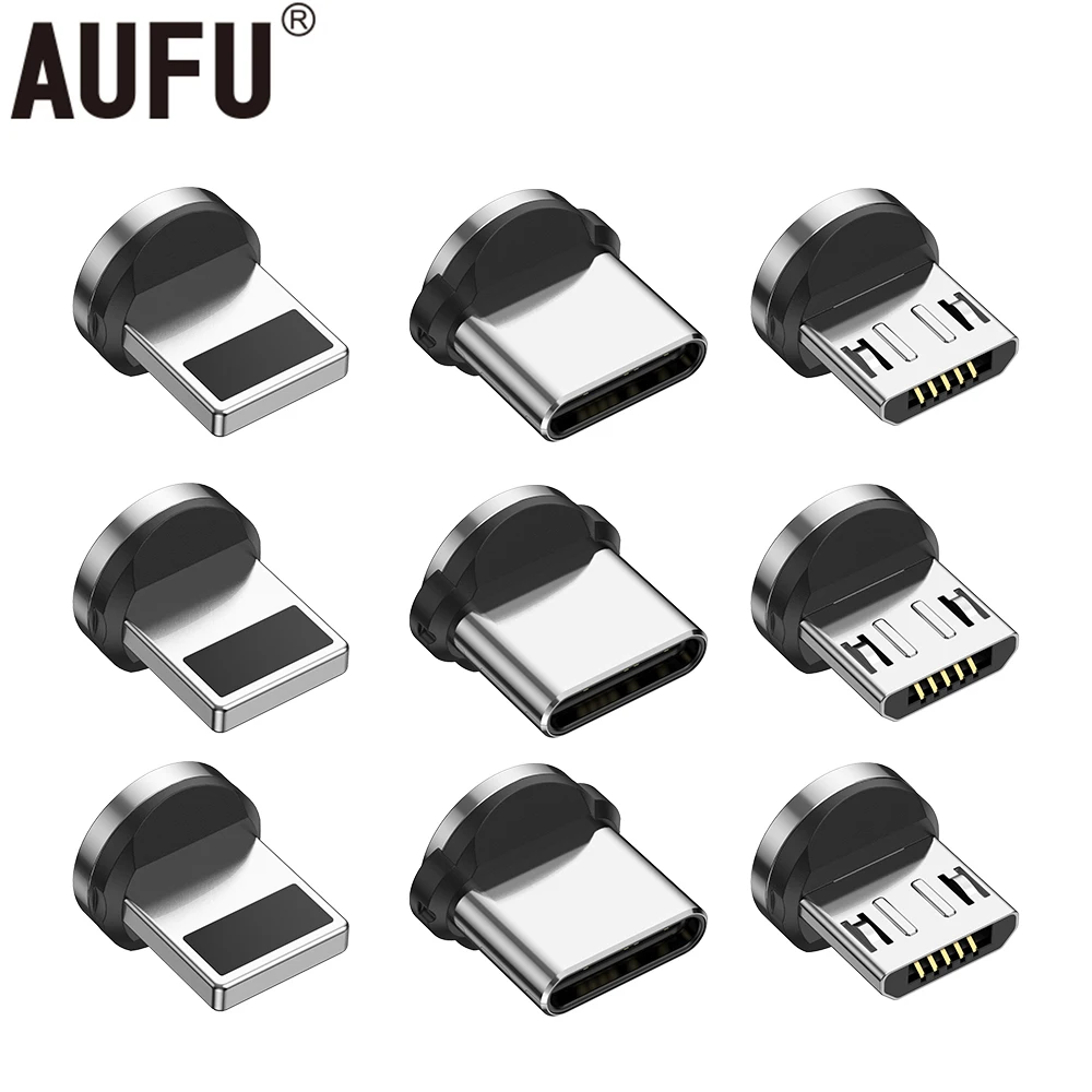 AUFU 5-teiliger Magnetstecker, magnetische Spitzen für Handy-Ersatzteile, einfache Bedienung, langlebiger Konverter, Ladekabel-Adapter