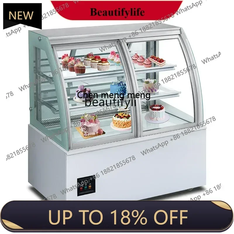 خزانة عرض فريزر الكيك الأوروبية المبردة بالهواء، ثلاجة تجارية، فريزر حلوى موس الفاكهة