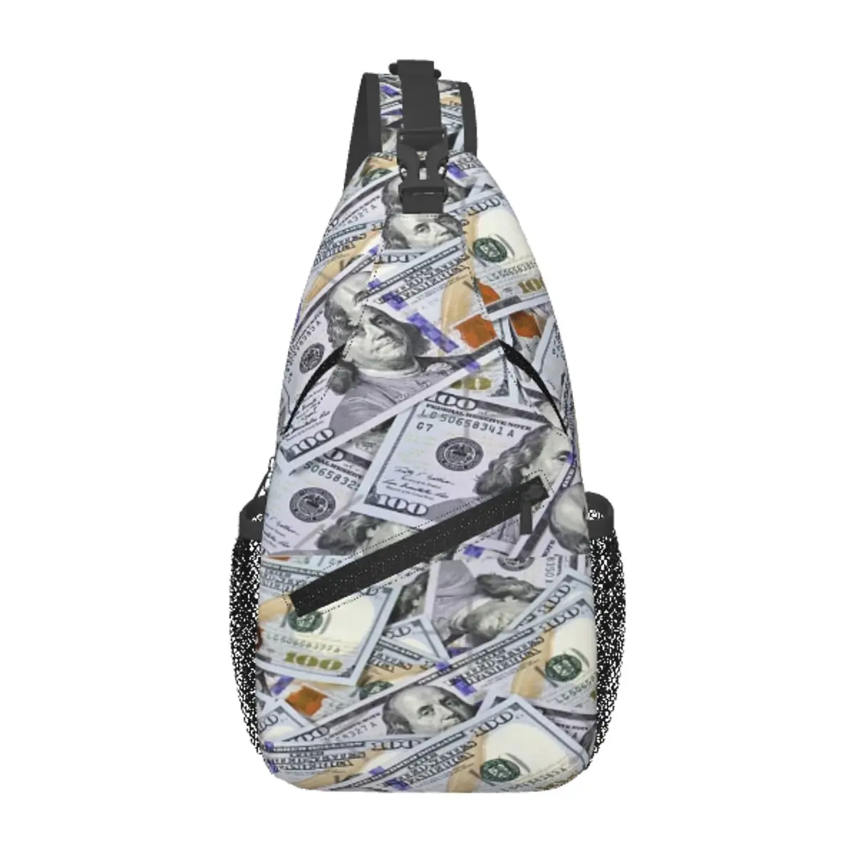 

One Hundred Dollar Bills Chest Bag Retro Durable Gift Cross chest bag Multi-Style