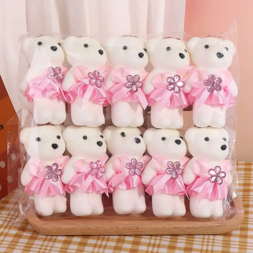 10 sztuk/zestaw Dekoracja Pokoju Piankowy Miś Miś z Pianki Kreskówkowy Mini Bukiet z Miśmi Bukiet Kwiatowy 10cm Bukiet Zwierząt z Kreskówek dla Dziewczyn