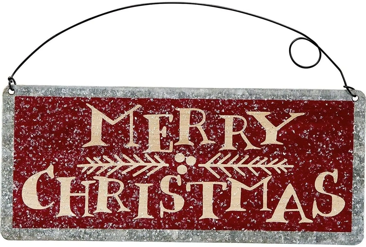 Merry Christmas Tin Ornament Sign by Primitives By Kathy 7