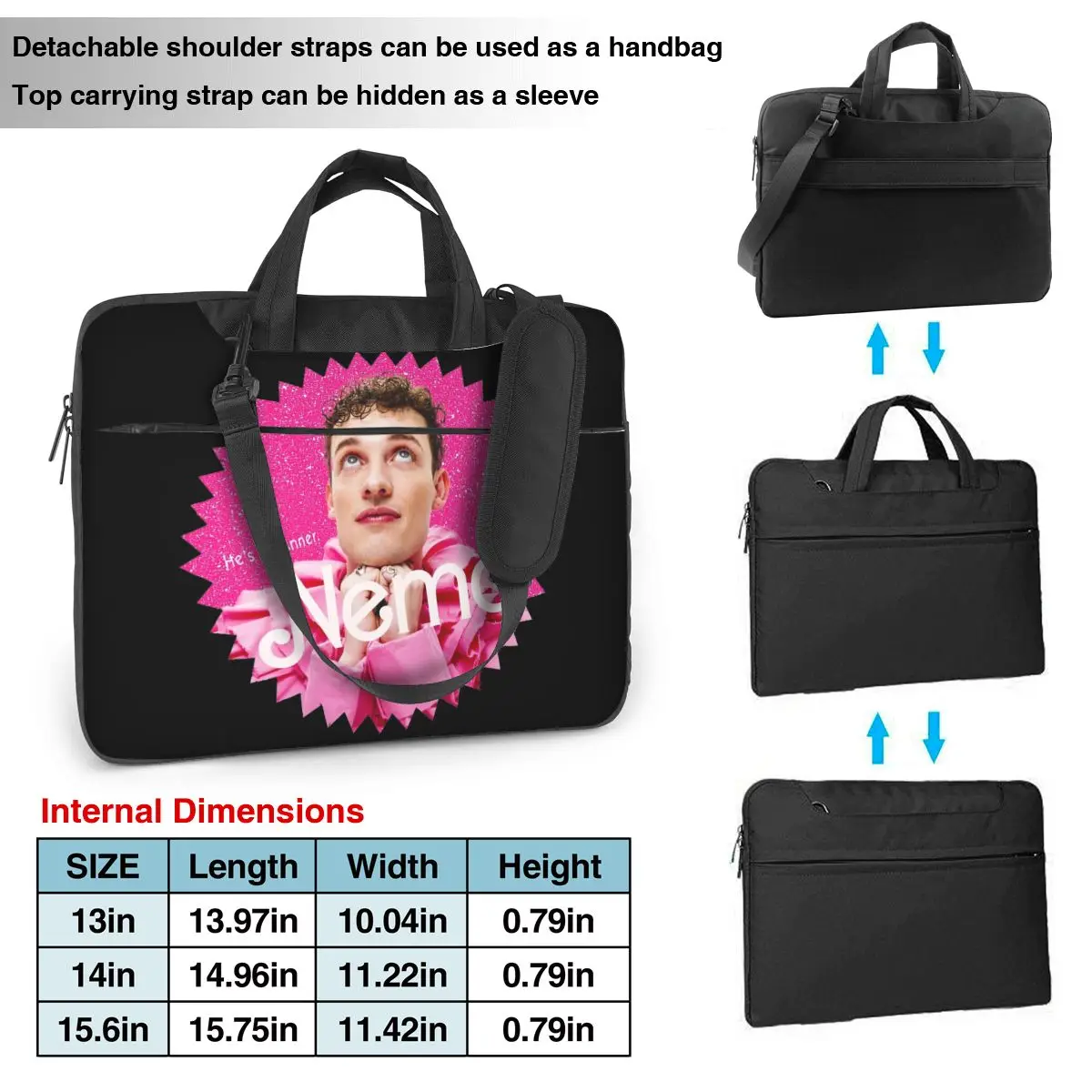 Laptop Sleeve Bag Nemo The Code Eurovisioned Briefcase Bag 13 14 15 Vintage Waterproof Computer Case For Macbook Air Acer Dell