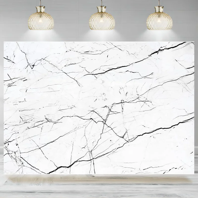 

Marble Texture Backdrop White Black Abstract Marble Natural Stone Background Photography Birthday Baby Shower Party Banner Deco