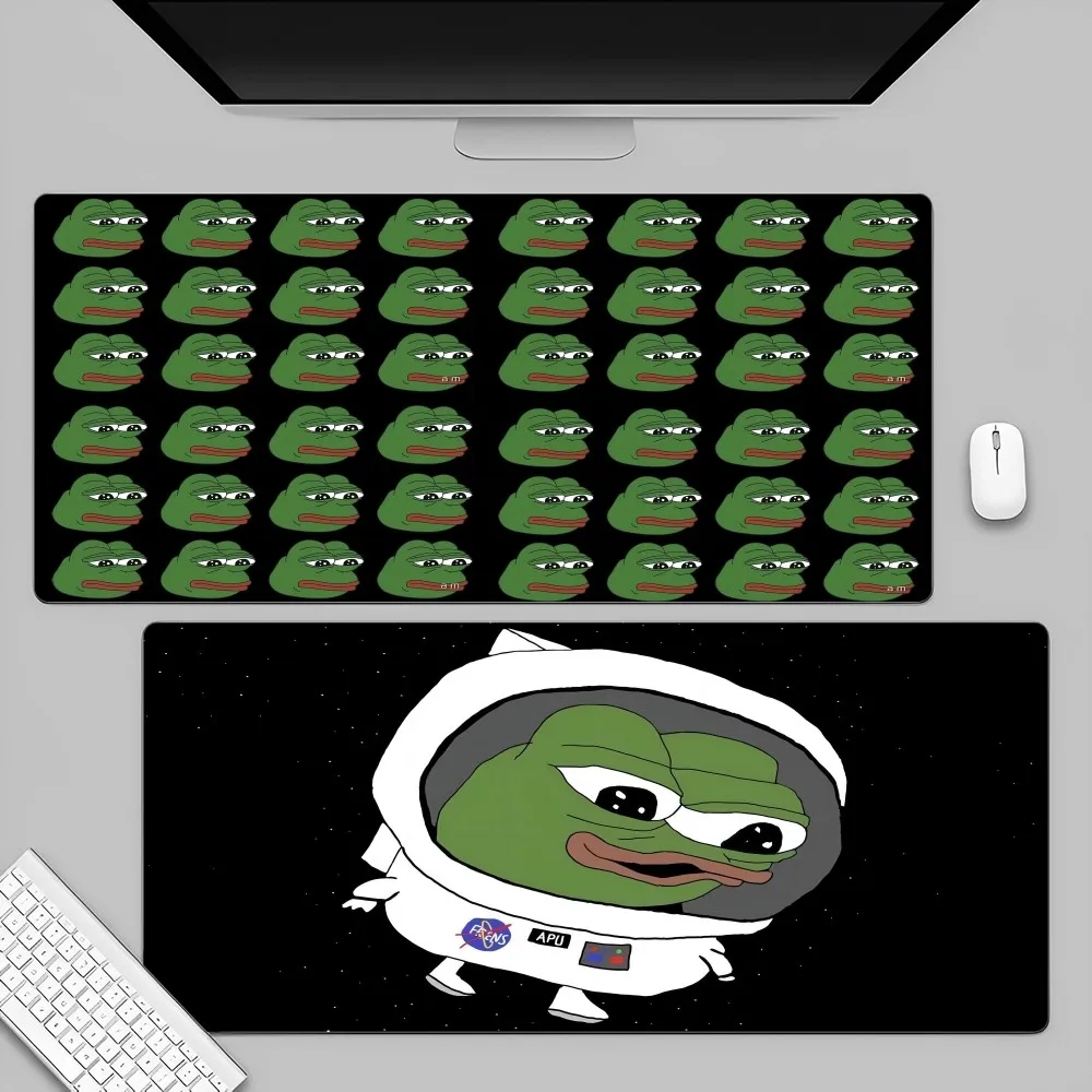 P-Pepe The Frog Face INS Tide Large Table Mat Student Mousepad Gamer Computer Keyboard Pad Games Pad for PC Computer Table