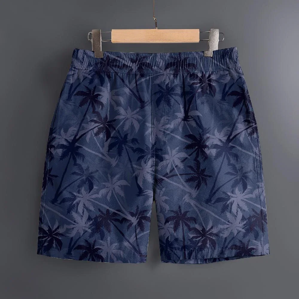 Men's Hawaiian 3D Beach Palm Tree Pattern Beach Shorts Quick Dry Outdoor Leisure Sports Shorts Fashion Men's Shorts