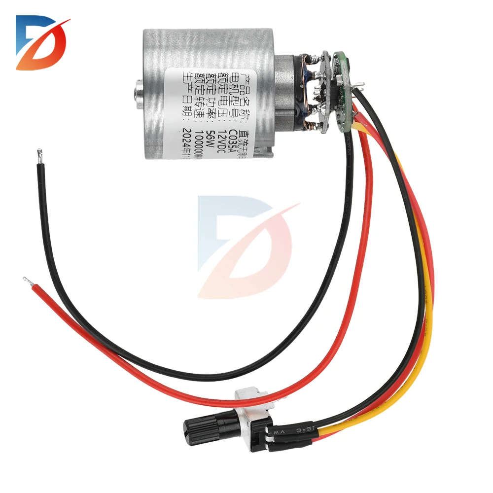 Bldc Three-Phase Brushless Motor 100000Rpm Ultra High Speed Dc 12V 24V With Driver Cnc Aluminum Alloy Impeller Fan Motor Driver