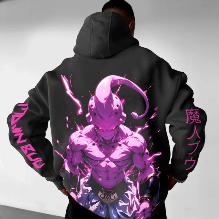 Dragon Ball Herbst und Winter Herren Loose Edition Hoodie Dunkelgrau Dragon Ball Charaktere Täglich Lässig Anime Fans