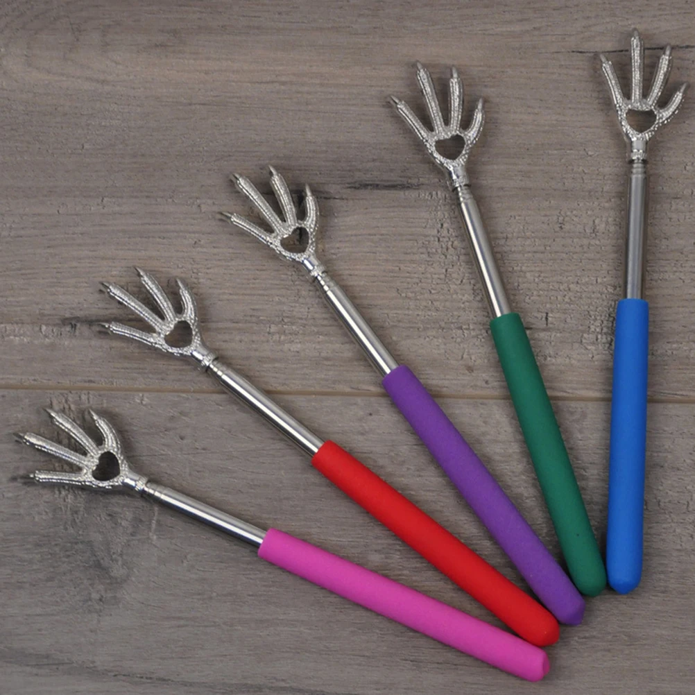 Premium Stainless Steel Telescopic Back Scratcher Extendable Length 87 to 232 Inch Rubber Handle Portable Convenient Itch Relief