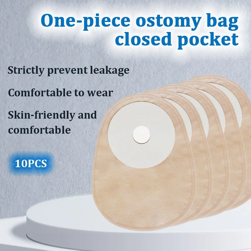 

10PCS Colostomy bag, disposable one-piece ostomy bag, closed stool bag, disposable adhesive anorectal stool bag, ostomy care