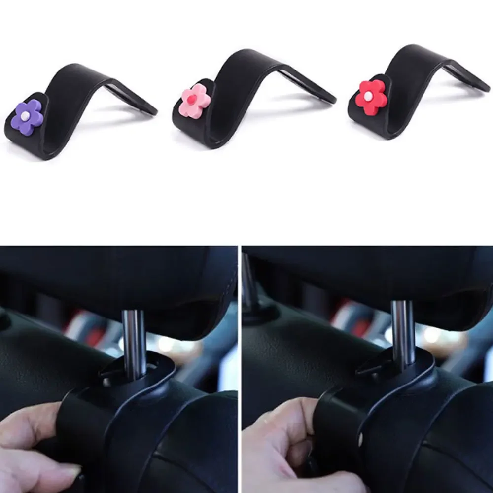 

1X Universal Flower Styling Car Hook Cute Car Seat Back Creative Storage Hook Multifunctional Car Decoration Accessories