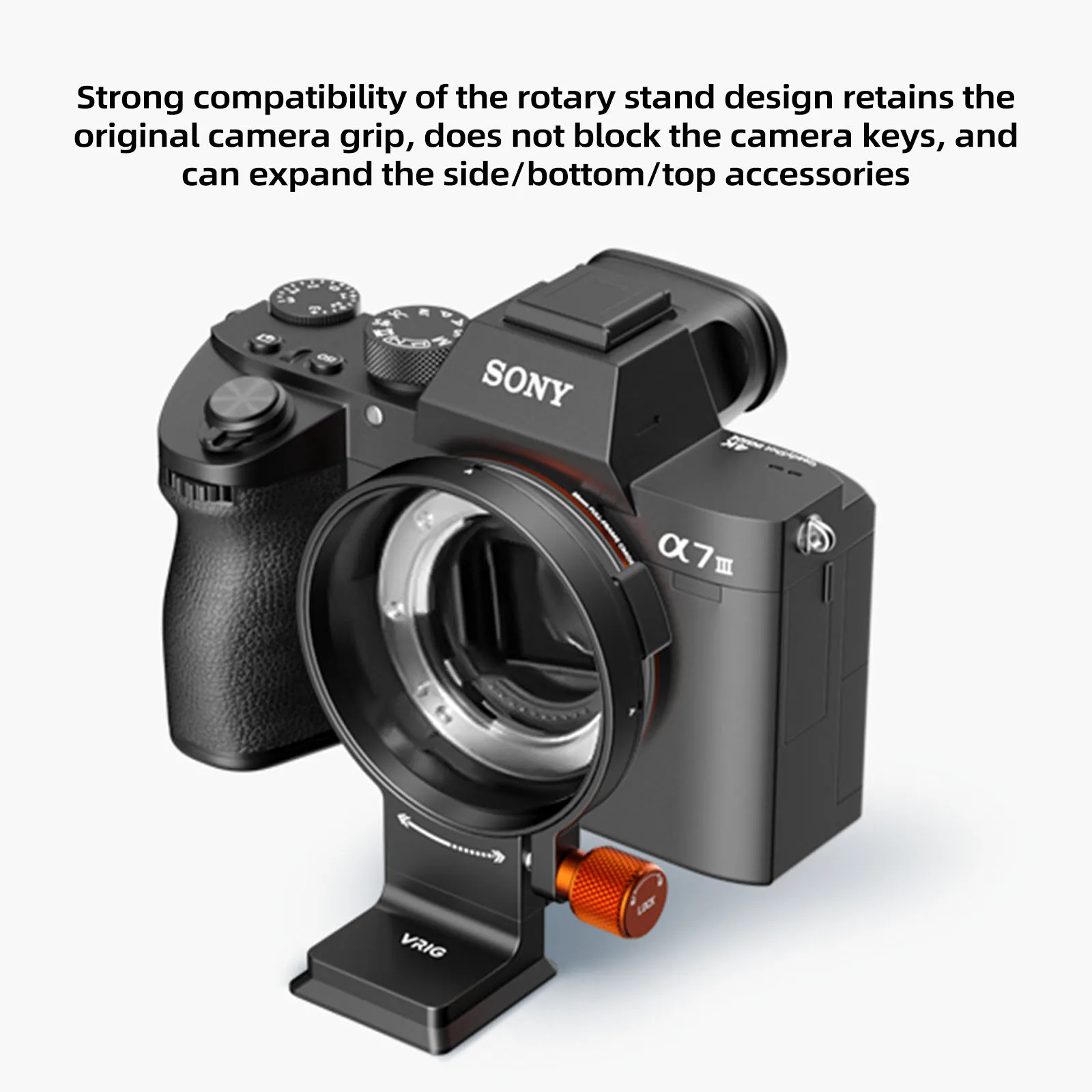 VRIG Lens Collar Tripod Mount Ring Support Bracket Holder for Sony E Mount W/ Arca Fit Quick Release Plate 1/4\