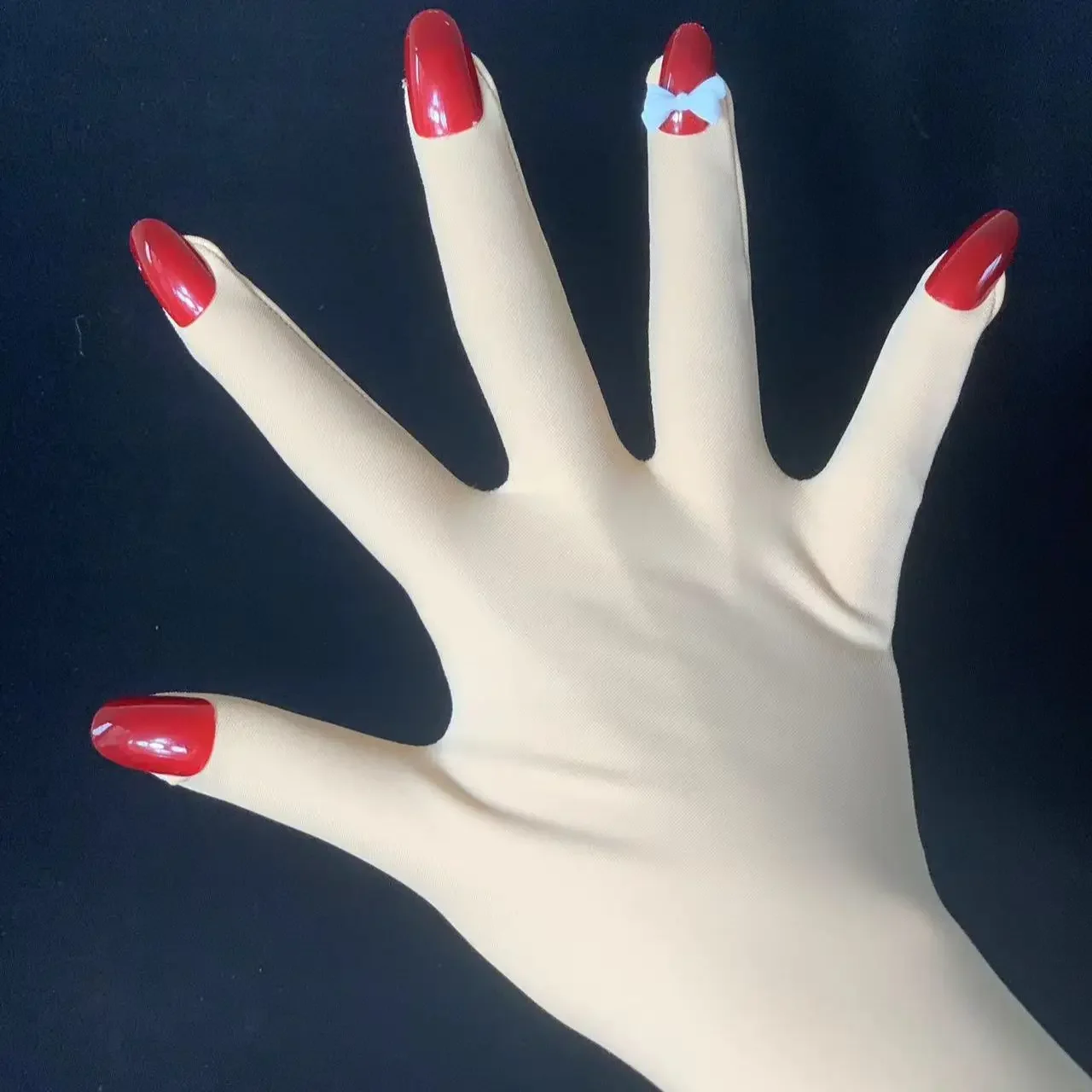 قفازات كروسدريس كوسبلاي للنساء والذكور/اللحم الوردي Kigurumi Zentai قفازات طويلة مع خدمة الأظافر #6