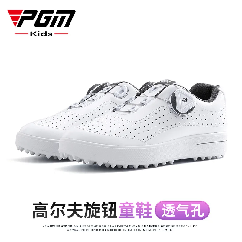 PGM Golf Children\'s Shoes Casual Sports Kids Sneakers Knob Shoelaces Microfiber Breathable Anti Slip XZ229 Wholesale