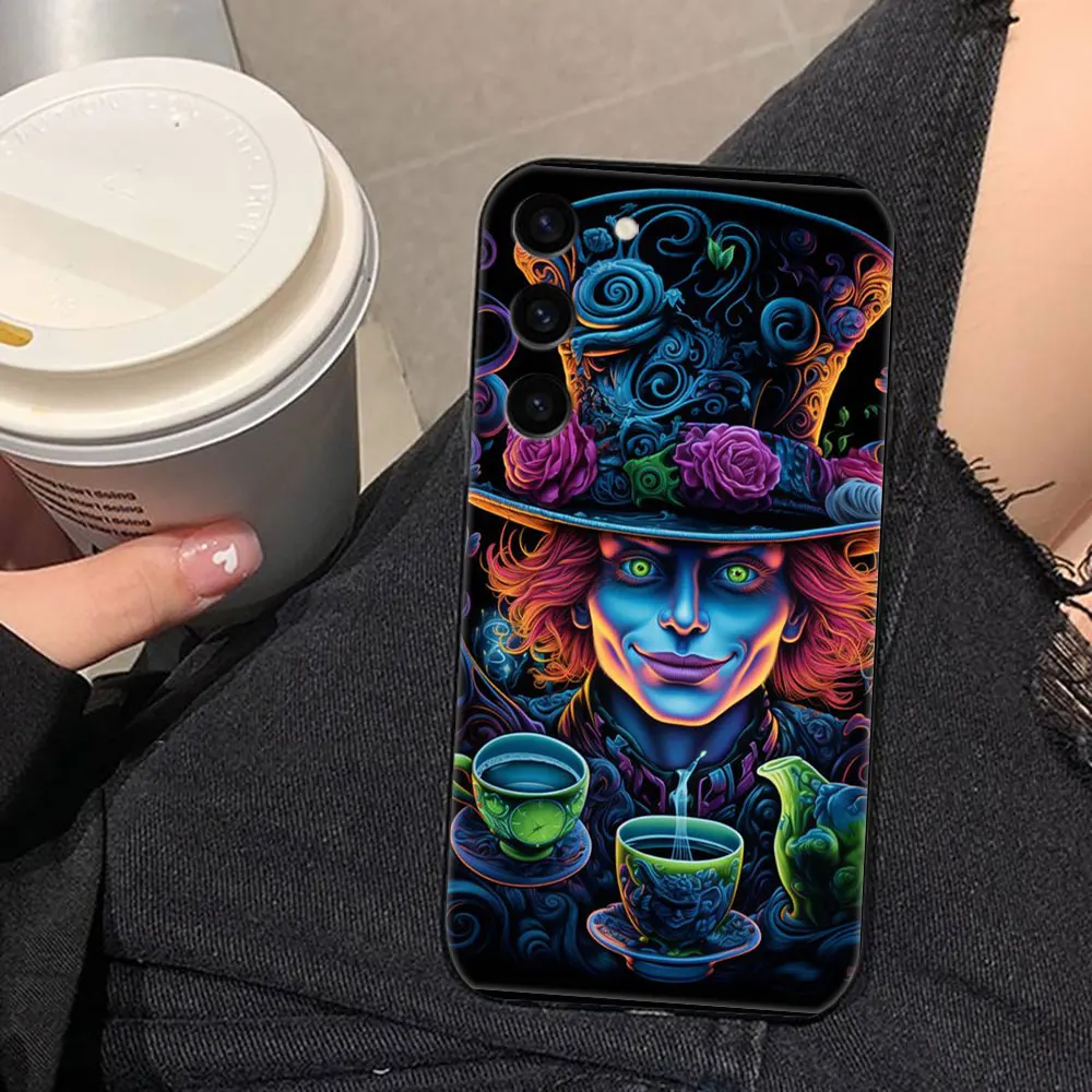 Alices Adventures Wonderland Phone Case For Samsung Galaxy S24 S23 S22 S21 S20 FE S25 PLUS ULTRA 5G Silicone Case Funda Shell