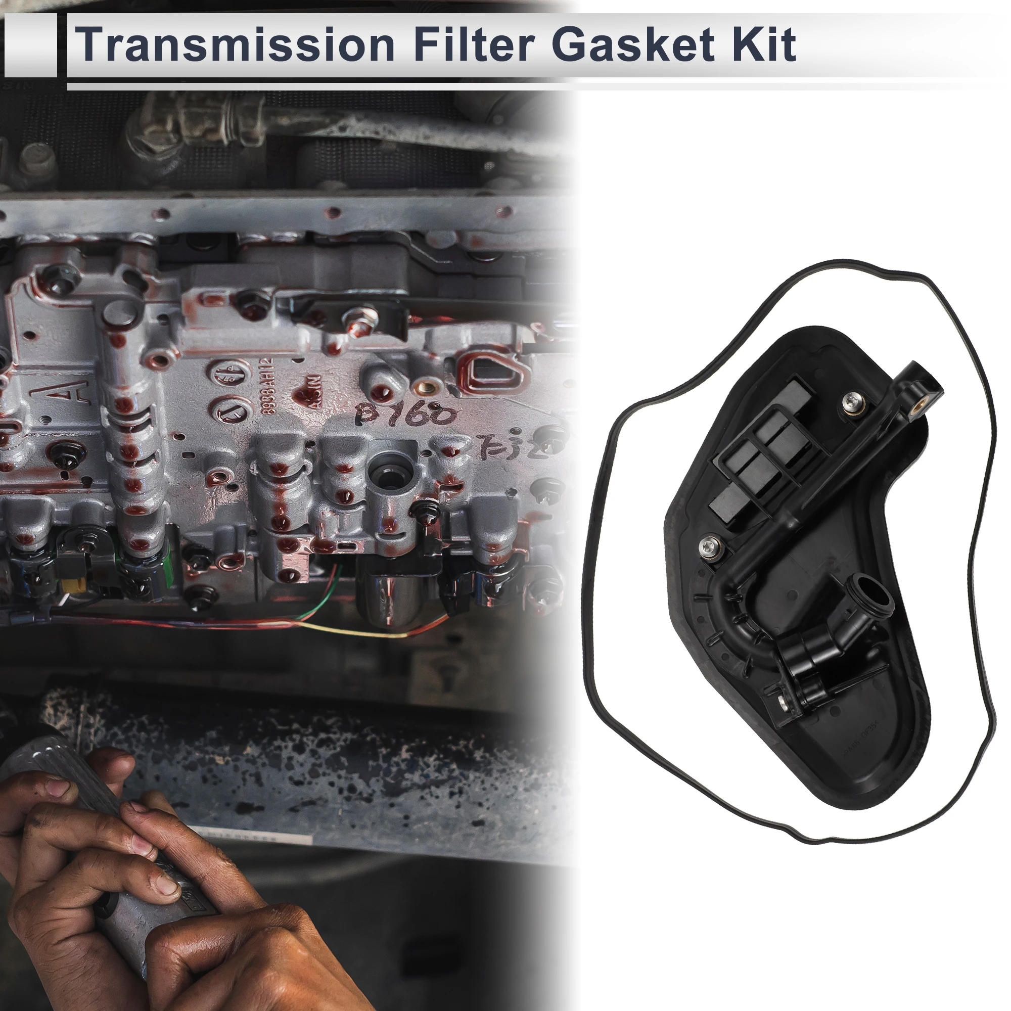 

UXCELL Engine Transmission Filter Gasket Kit for Dodge Caliber 2007-2011 Durable Automatic Transmission Filter Kit 1 Set
