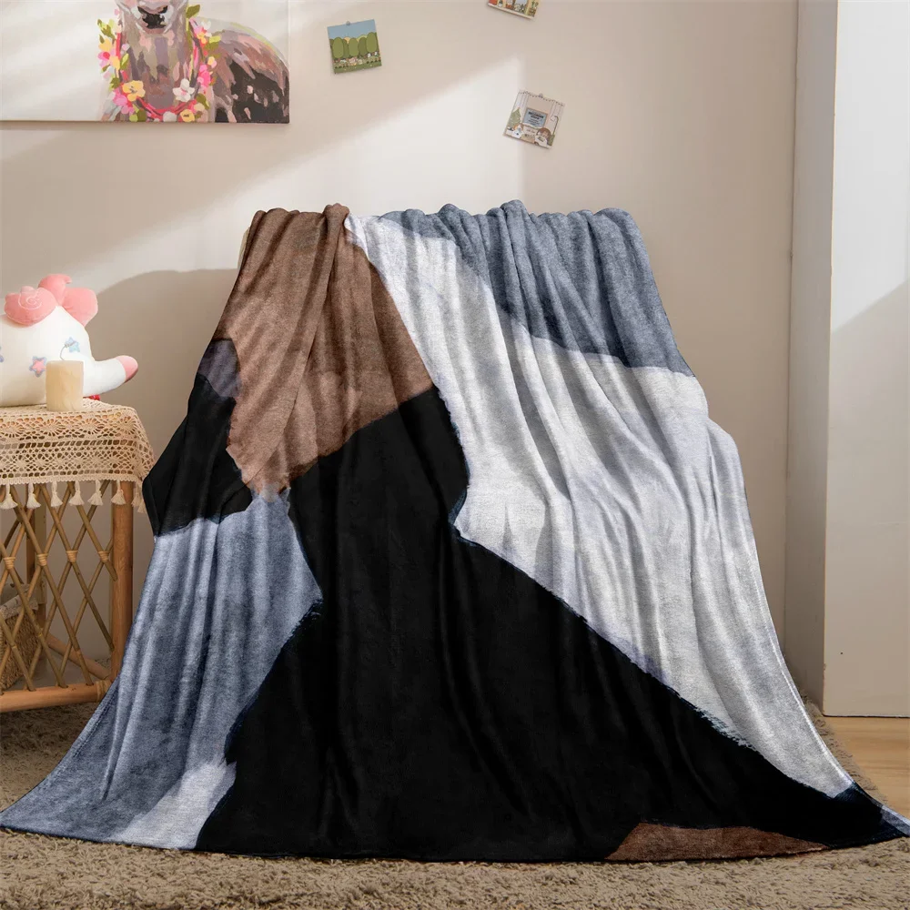 Abstract Geometry Blanket Comfortable Lightweight Warm Flannel Throw Blankets for Couch Bed Sofa Summer Air Conditioner Blanket