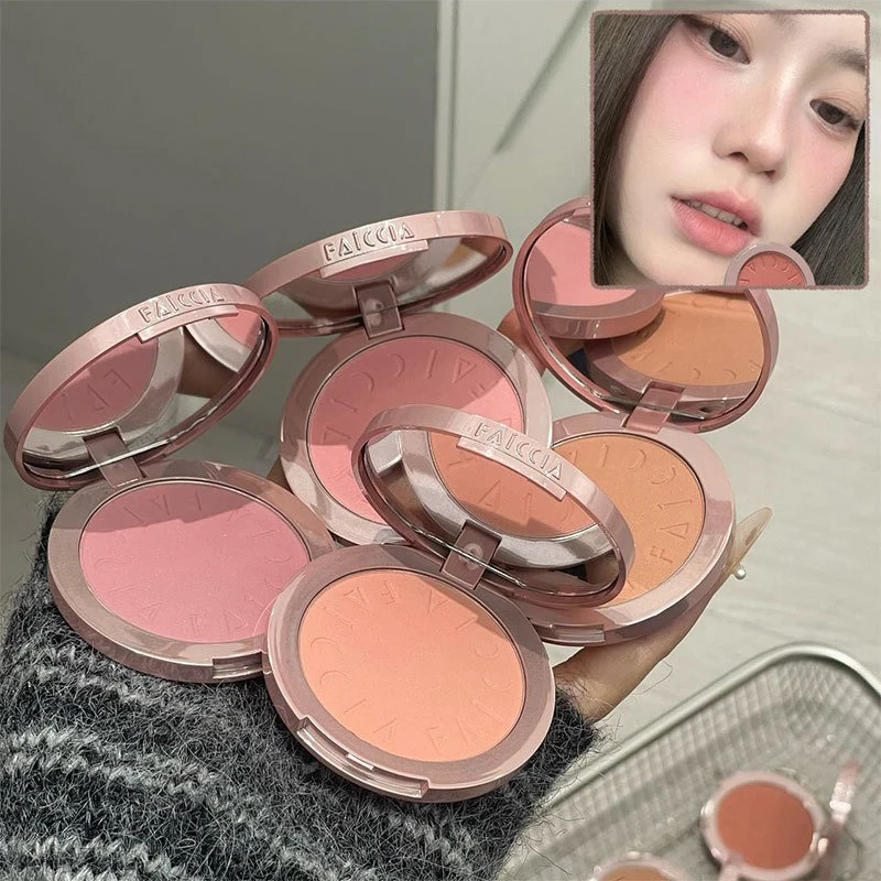 Single Matte Blush Powder Low Saturation, Silky Smooth Long Lasting Natural Flush, Buildable Sheer Cheek Makeup