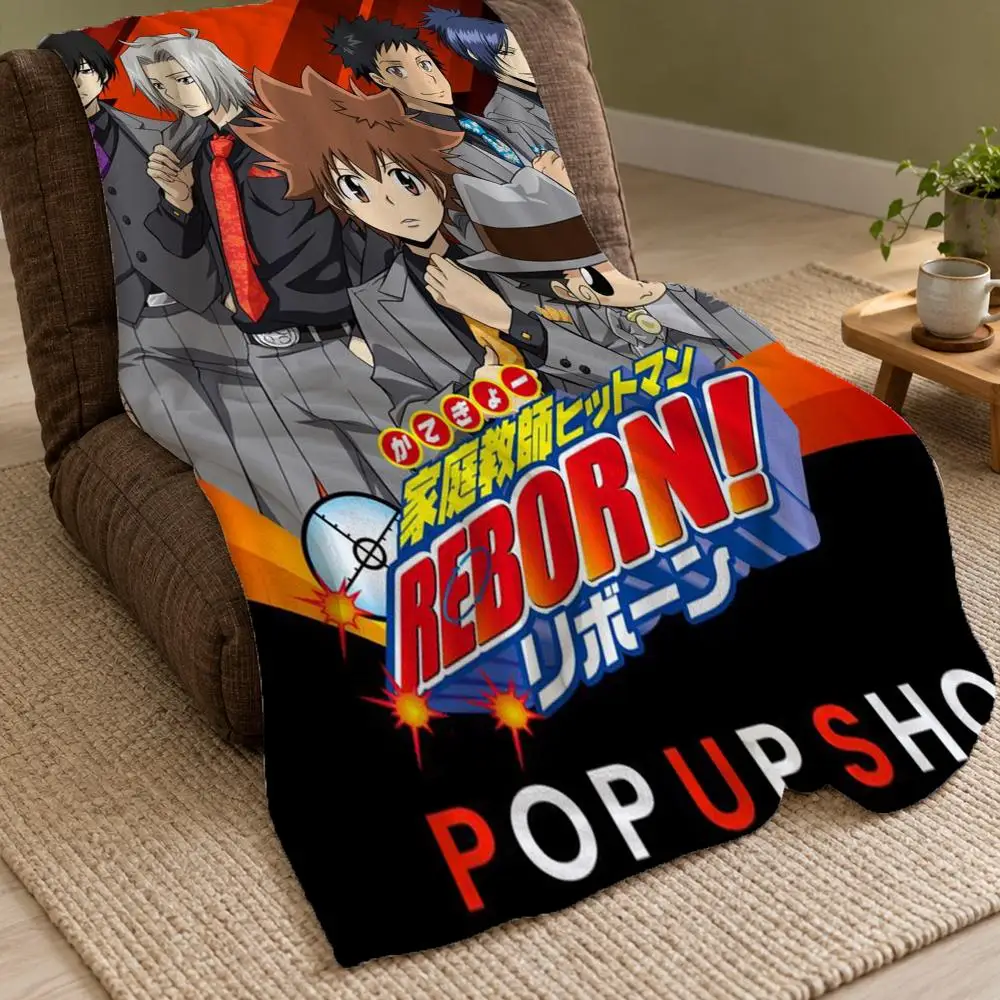 Katekyo Hitman Reborn Throw Double Sided Flannel Throw Blanket Soft Warm Washable Home Decor