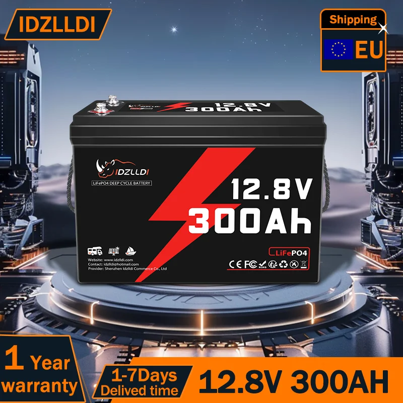 IDZLLDI LiFePO4 12.8V 300AH capacité 100% DoD 4000 Cycles basse température protéger la Charge d'énergie solaire camping en plein air RVfamille