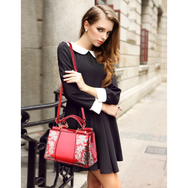 

Роскошная брендовая дизайнерская женская сумка, классическая сумка через плечо с вышивкой, большая вместительная универсальная сумка через плечо, дорожная большая сумка