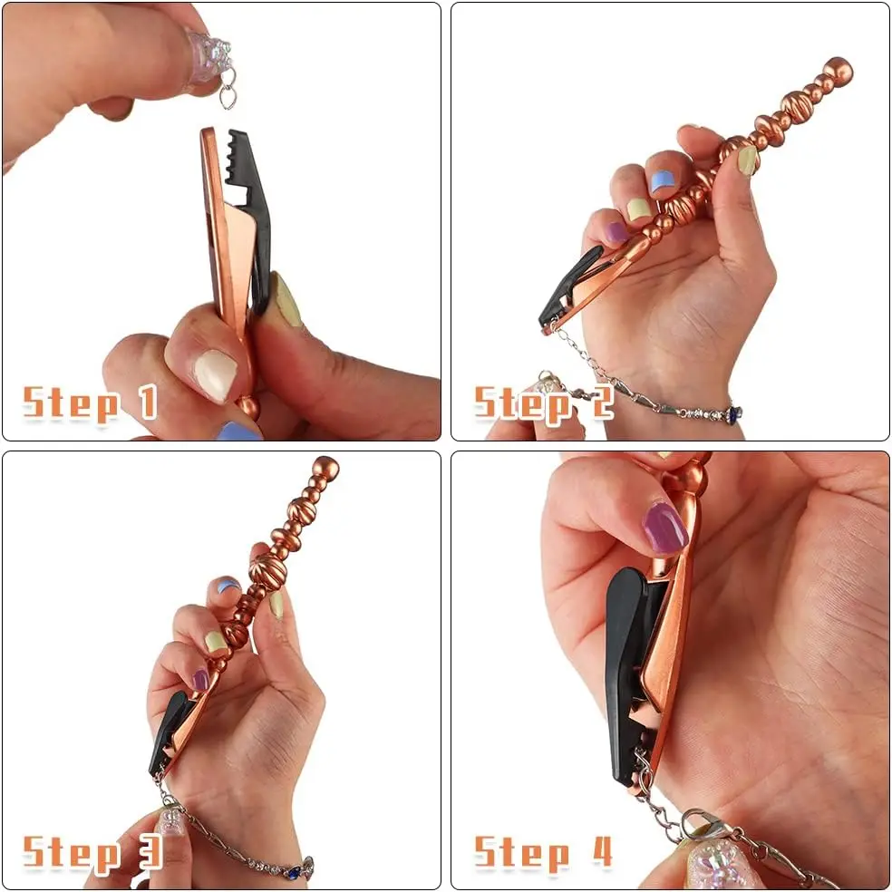 Bracelet Clasp Helper Jewelry Chain Helper Bracelet Wearing Assistant Tool One Handed Wearing Silver Fine Chain Bracelet
