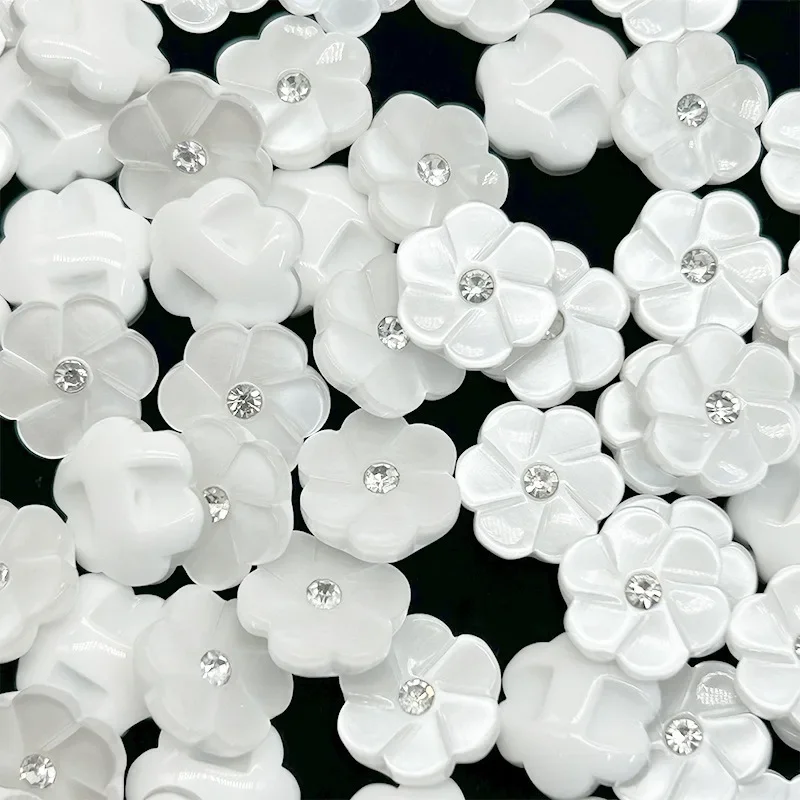 10 pçs 12.5mm flor botão cor único olho pão botão redondo resina botões de costura diy scrapbooking multicolorido suprimentos de costura