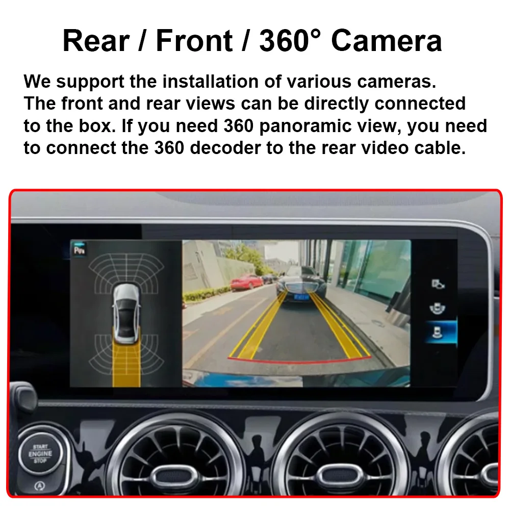 For MABACH BENZ S Class W221 W222 NTG 4.0/4.5/4.7/5.0/5.1/5.5 OEM Screen Update Wireless CarPlay Android Auto Retrofit Kit box