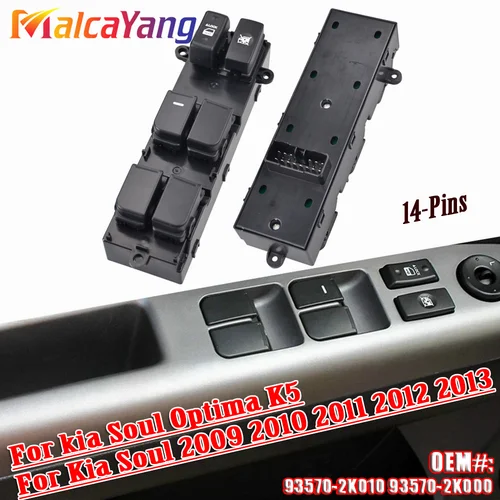 Imagen 2 del producto Nuevo 93570-2K010 93570-2K000 interruptor maestro de ventanilla eléctrica para Kia Soul 2009 - 2013 para kia soul Optima K5 935702 K010