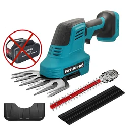 PATUOPRO 2 In 1 Electric Hedge Trimmer Cordless Lawn Mower Pruner Shears Garden Power Tools For Makita 18V Battery（No Battery）