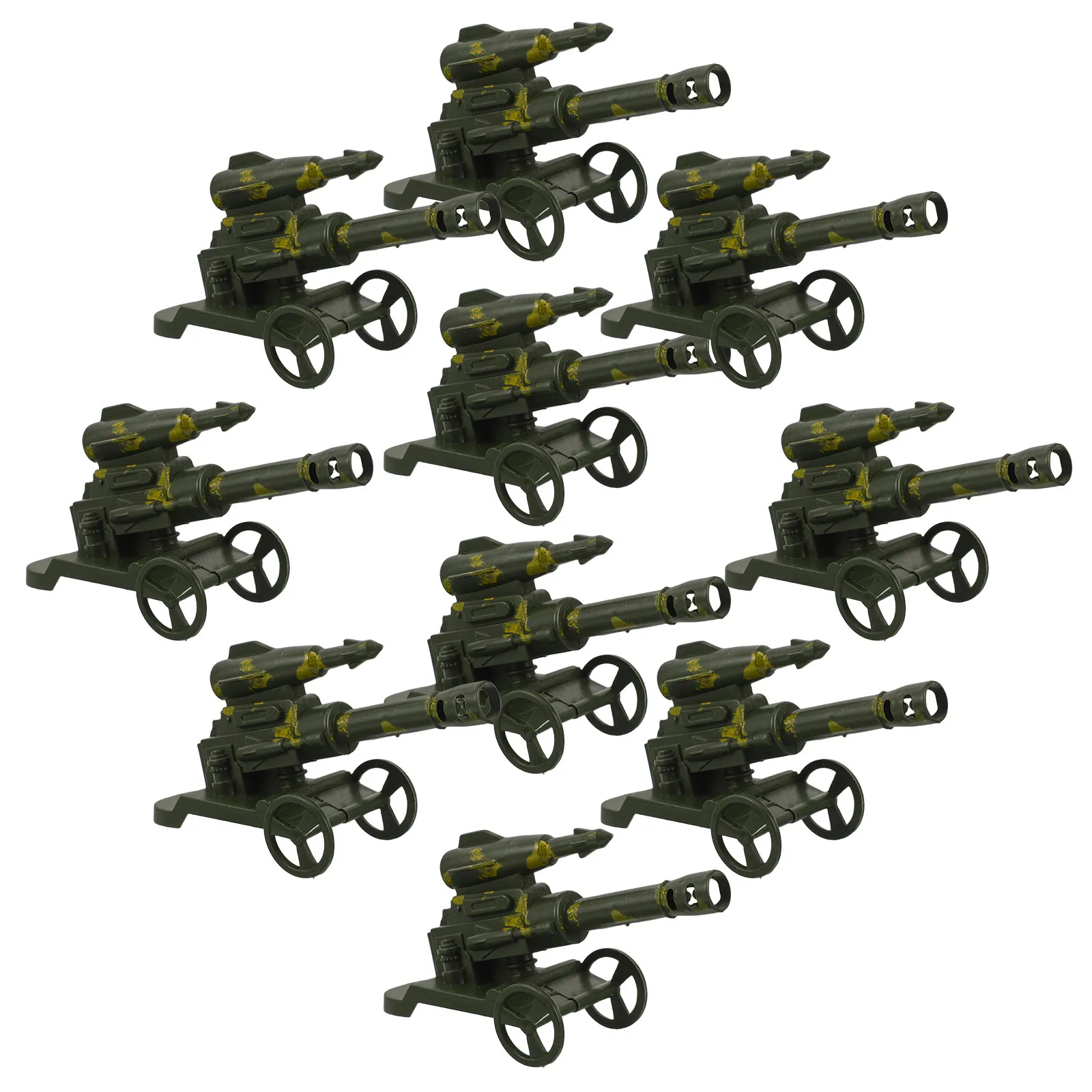 

Набор из 10 фигурок: Ракетная установка и танк в камуфляже. Историческая коллекция. Креативный развивающий подарок для детей, мальчиков и взрослых.