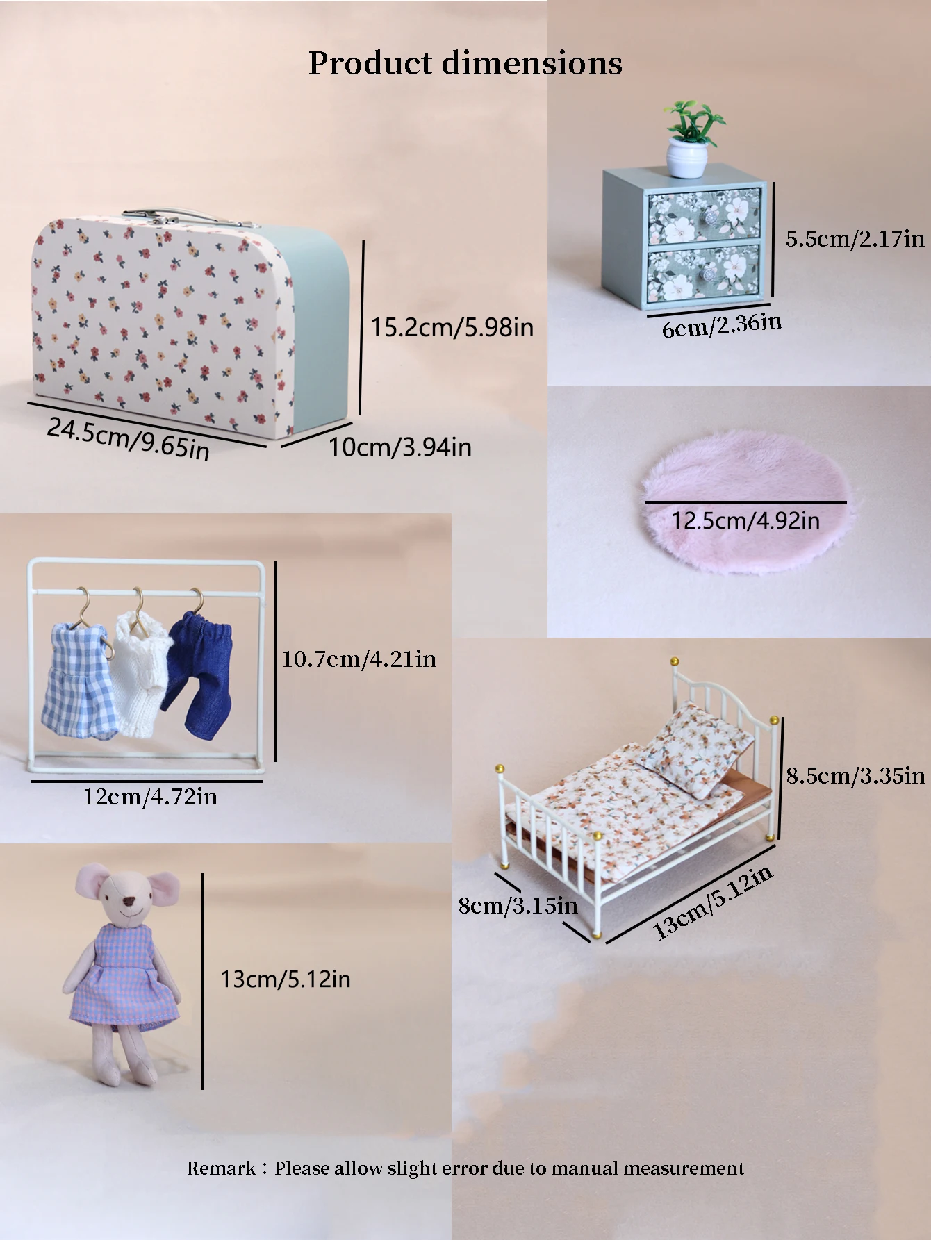 Miniature Furniture Cardboard Gift Box, Optional with or Without Mouse, Suitable for Mini House Decoration Items