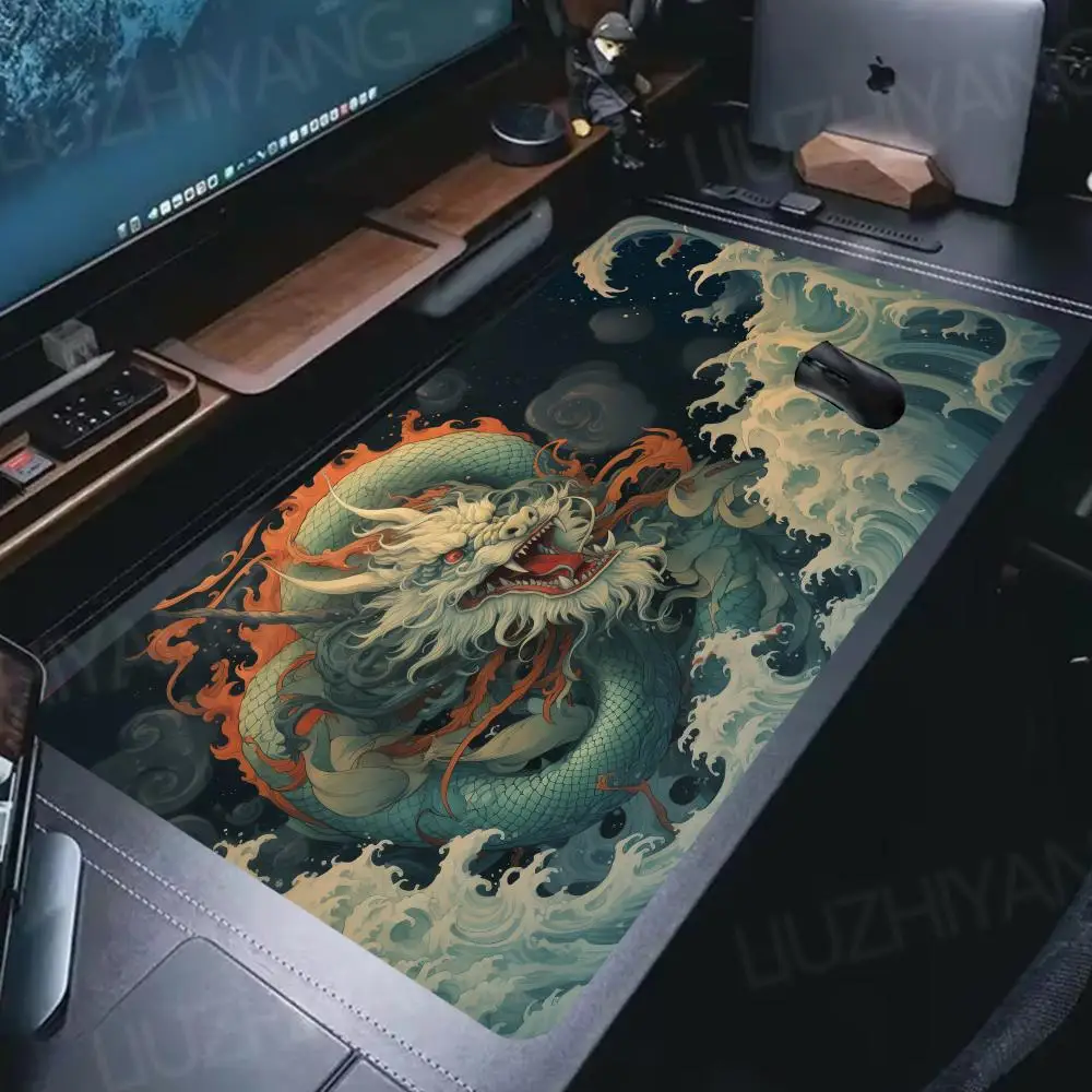 

Japanese Dragon Mouse Pad Large Computer Office Game Table Mats XXL Rubber Anti-slip Gaming Keyboard Mousepads Long Desk Pads