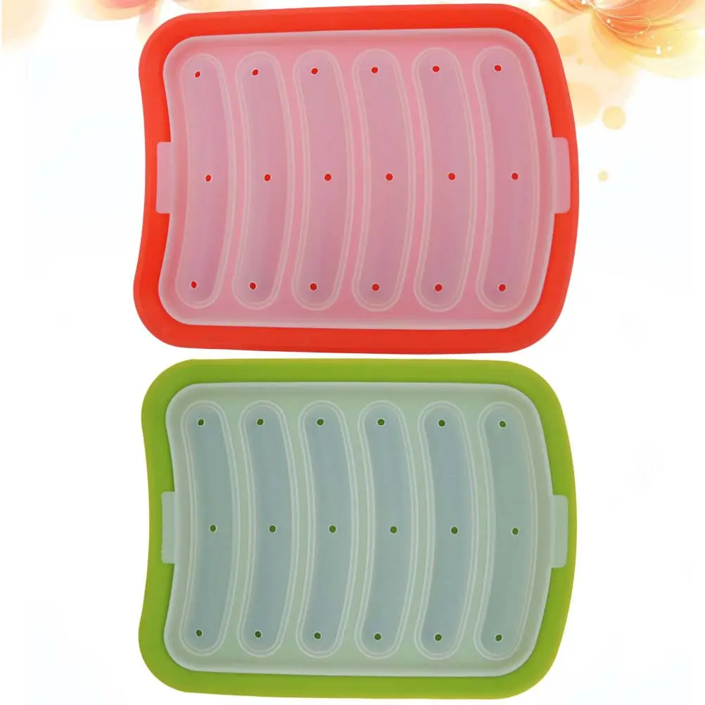 Silicone Sausage Mold Creative Design Random Color Premium Material Easy Cleaning Safe for Sausages Ham Hot Dogs