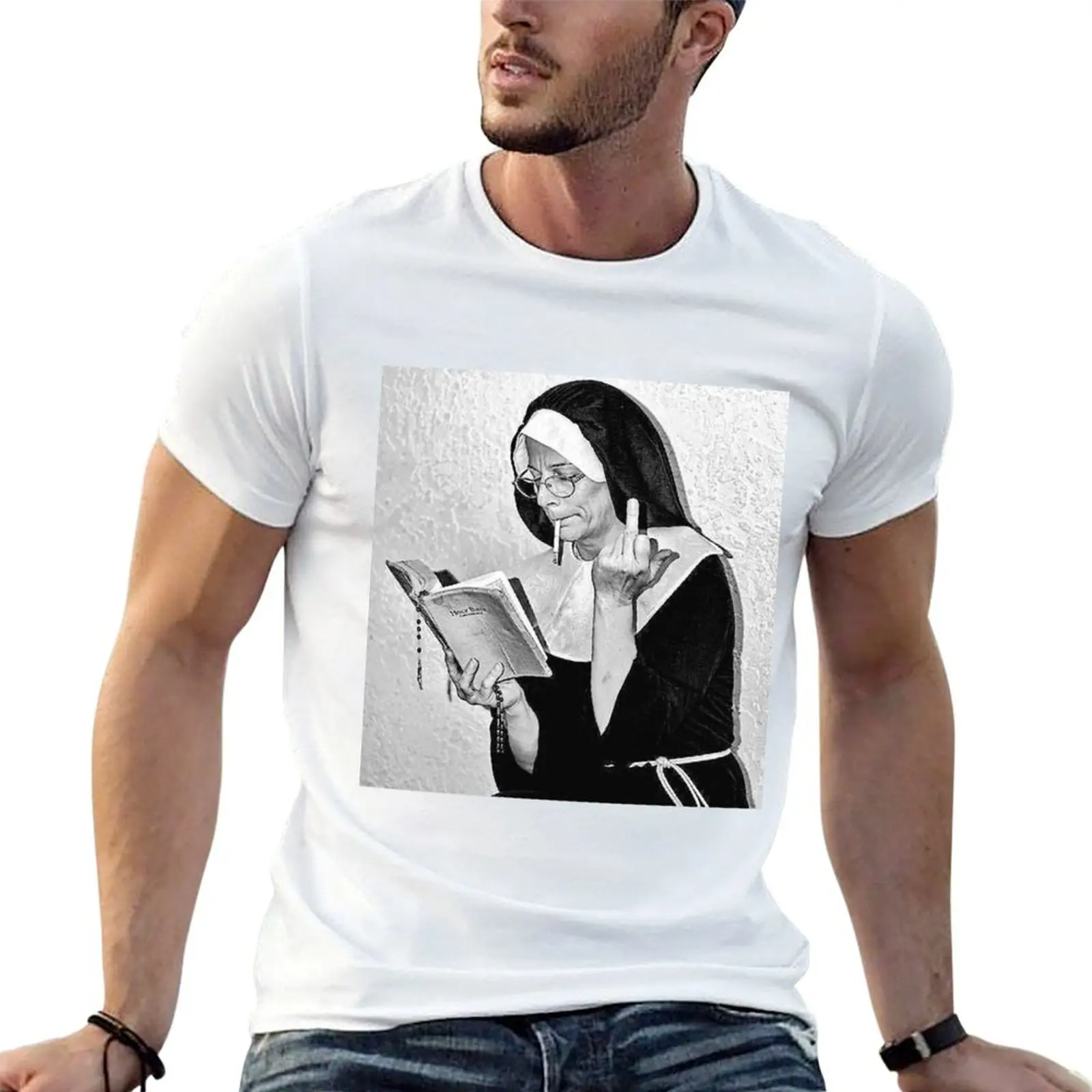 Nuns Fu*kers Smoke T-Shirt animal prinfor boys plus size tops mens graphic t-shirts funny