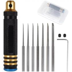Model Chisel With Blades Gundam Resin Carved Scribe Line Hobby Cutting Tool Chisel 7 Blades Tools For RC Car / Drone Repairing