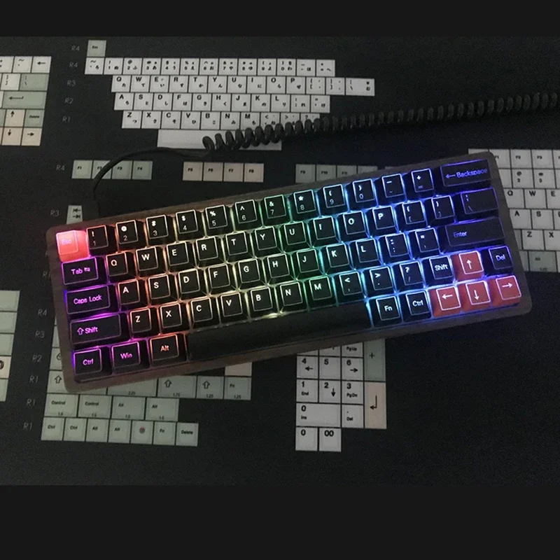 Frame ABS Oil Injection Transparent Keycap 84tada68 gk64 Customized 84 68 64