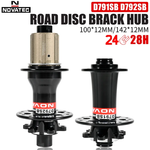 Imagen 2 del producto Novatec Hub d791sb d792sb MTB bujes de disco de bicicleta de carretera Boost 100x12 142x12MM 8 9 10 11 velocidades 28h 6 freno de uñas 24 agujeros bloqueo Central