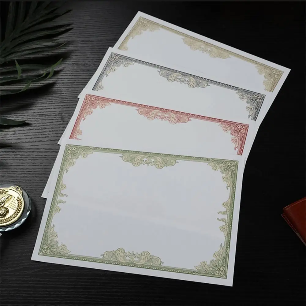 10 Sheets Plain Inner Page A4 Certificate Inner Page Competition Ceremony Diploma Cardstock Paper Blank Award