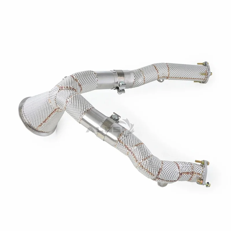 Insulated Straight Through Downpipe Exhaust Racing 304 Stainless  for Audi A7 3.0T C8 2018-2023 Sport Direct Fit Upgrade