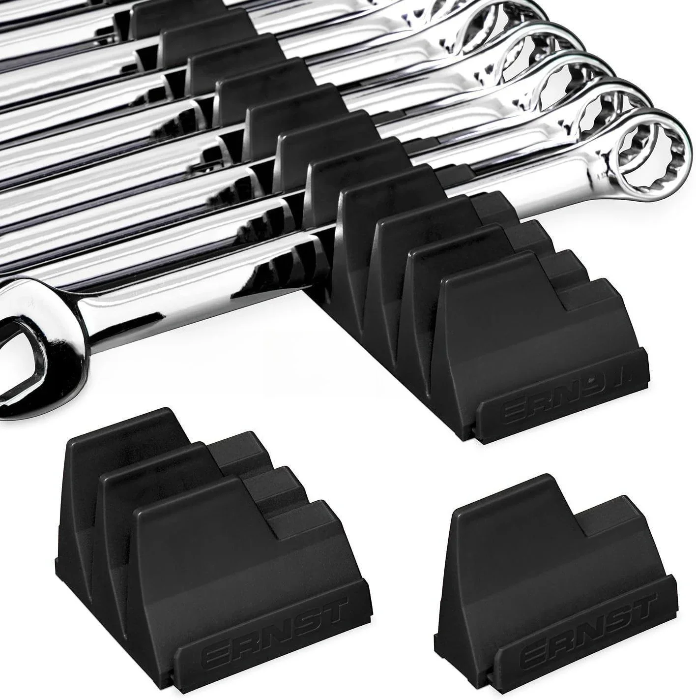 B Magnetic Wrench Organizer Rack Compact Tool Storage Holder 20/40-Slot Tray for Garage Workshop Mechanics Toolbox Accessories