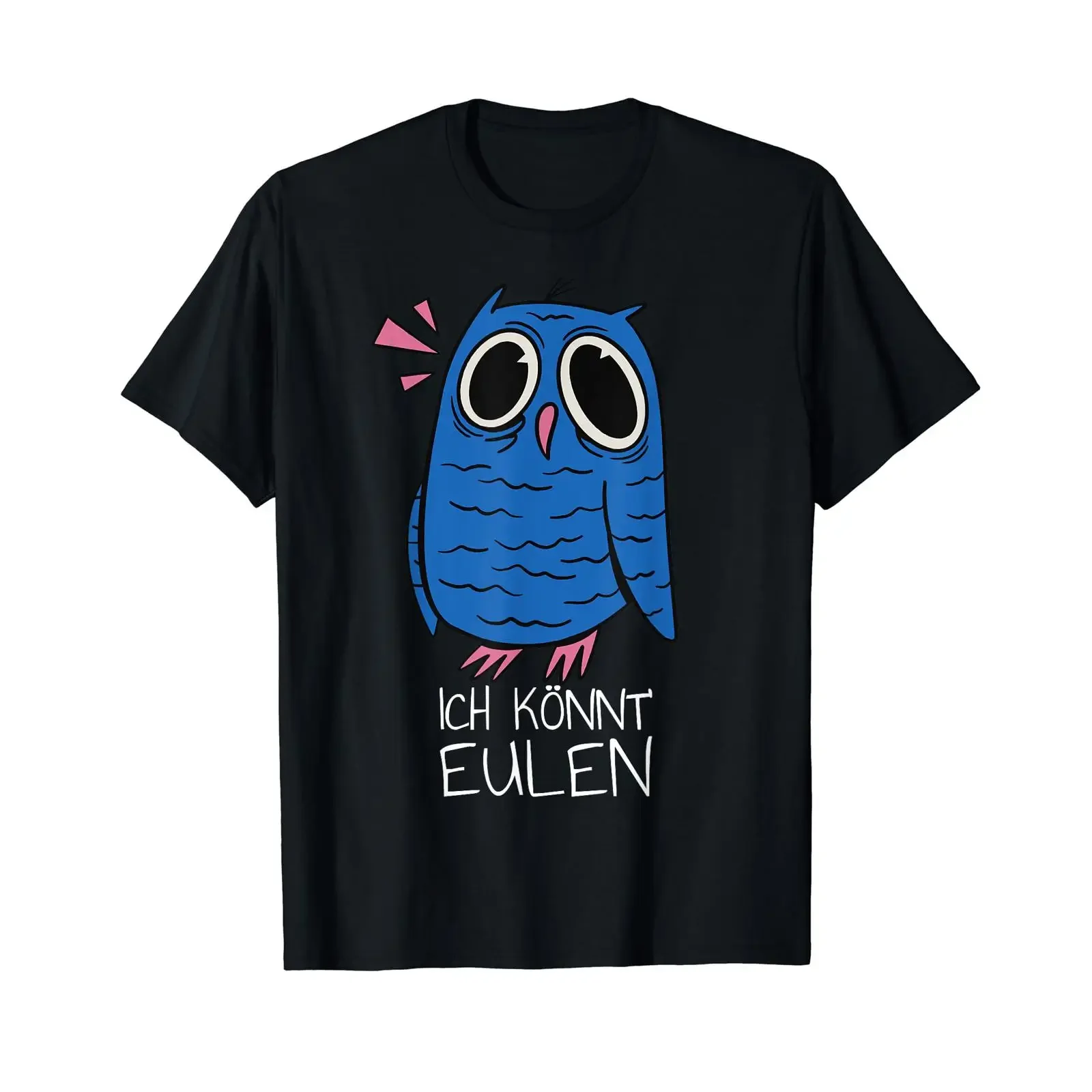 T shirt with German text Ich Könnt Owls Morgenmuffel Language vintage Washed Stylish Breathable Soft Unisex designer clothes