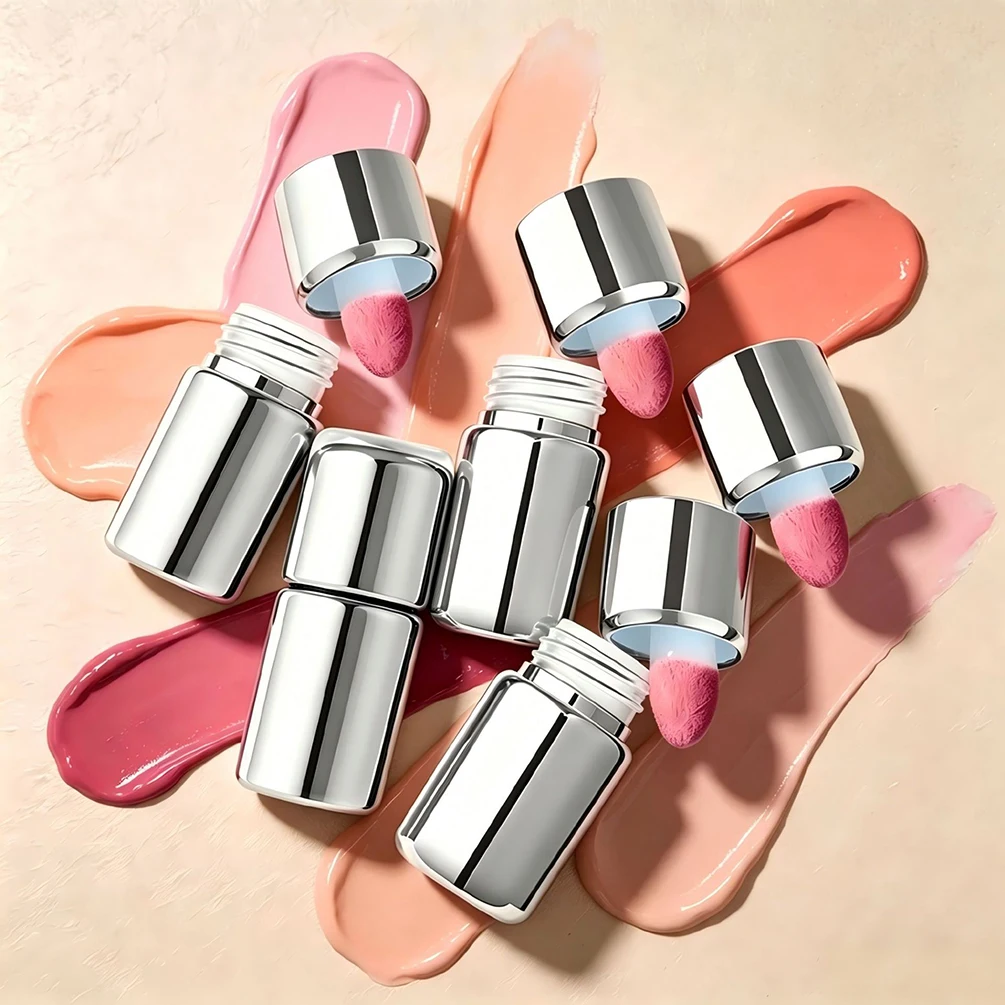 Wholesale 6colors Liquid Blush Custom Logo Long Lasting Matte Natural Moisturizing Private Label Vegan Makeup Silver Package