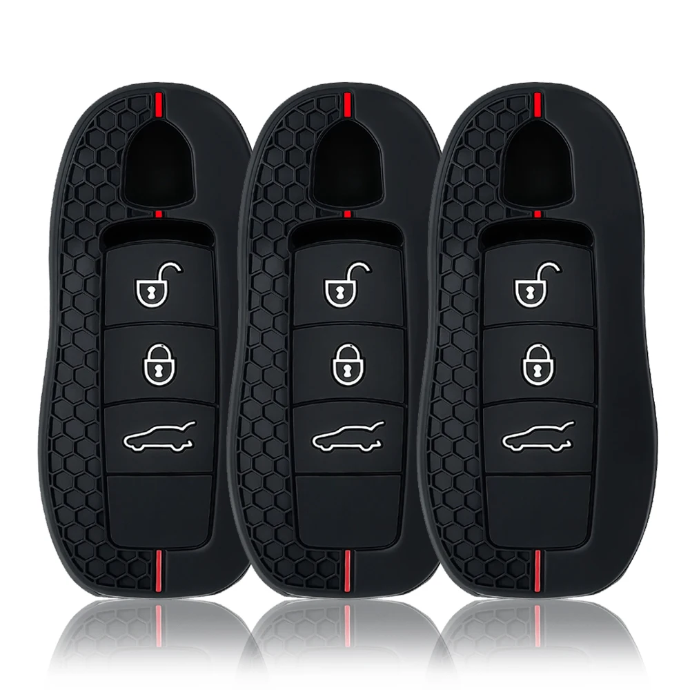 New Silicone Car Smart Remote Key Case Cover for Porsche Panamera Spyder Carrera Macan Boxster Cayman Cayenne 911 970 981 991
