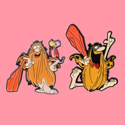 Captain Caveman Enamel Pins Cartoon Figures Badges Metal Lapel Brooch For Backpacks Brooches Fashion Jewelry Accessories Gifts