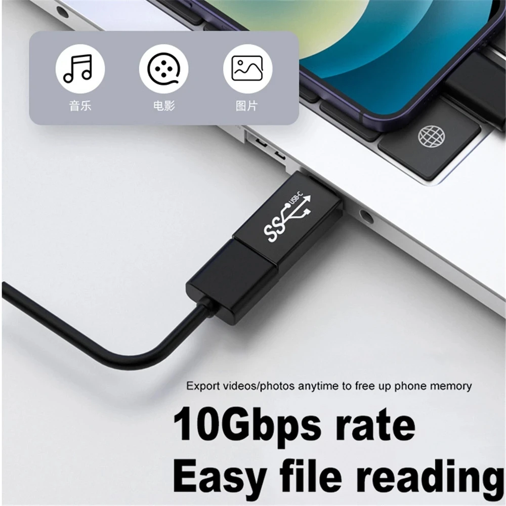 USB C 3.0 Type C Male to USB Female Converter10GBPS Charging Data Transmission Connector Adapter for High-Speed Data Transfer